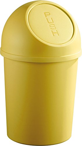 helit H2401018 - Push-Abfallbehälter „the flip“ 6L, gelb von Helit