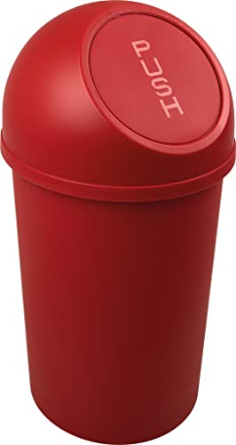 helit H2401125 - Push-Abfallbehälter „the flip“ 13 L, rot von Helit