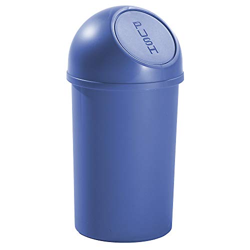 helit H2401134 - Push-Abfallbehälter „the flip“ 13 L, blau von Helit