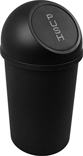 helit H2401195 - Push-Abfallbehälter „the flip“ 13 L, schwarz von Helit