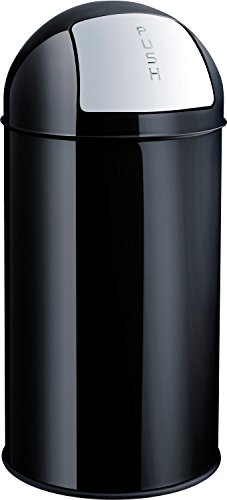 helit H2401495 - Push-Abfallbehälter „the dome“ 50L, schwarz von Helit