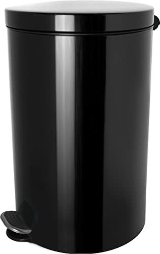 helit H2404195 - Silberionen-Tretabfallbehälter, „the knight“, 5 Liter, schwarz von Helit