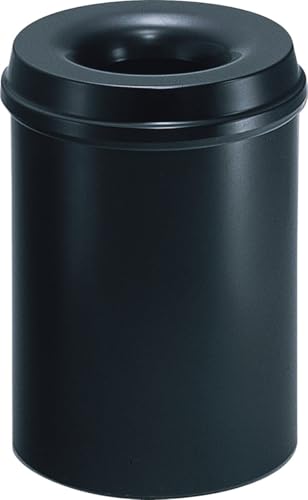 Helit Papierkorb 30l Metall mit Löschkopf schwarz Helit Papierkorb 30l Metall mit Löschkopf schwarz von Helit