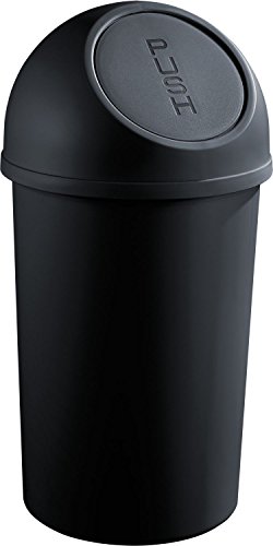 helit H2401395 - Push-Abfallbehälter „the flip“ 45L, schwarz von Helit