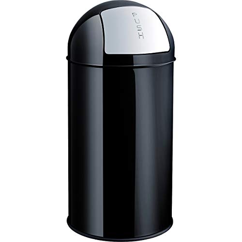 helit Push-Abfallbehälter - Volumen 30 l, schwarz von Helit