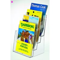 helit Tischprospekthalter DIN A4 4-Fach transparent von Helit