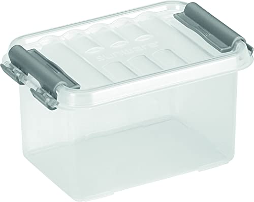 helit sunware H6164002 - Aufbewahrungsbox „the q-line“, 0,4 Liter, mit Deckel, transparent, 1 Stück von Helit