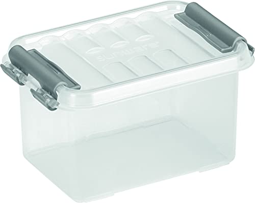 Sunware 87400017 - Aufbewahrungsbox „the q-line“, 0,4 Liter, mit Deckel, transparent, 1 Stück von SUNWARE perfectly organised