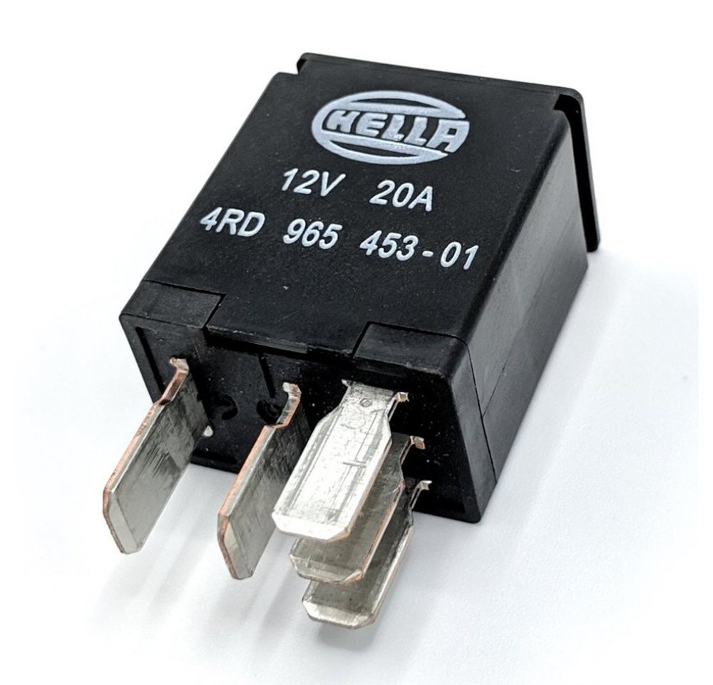 Hella Kfz-Relais Universal Micro Relais Wechsler Steuerrelais 4RD96545301 5 POL, (1-St), 12V 20A von Hella