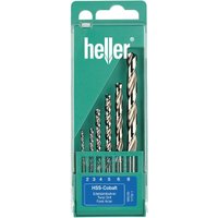 Heller - 17735 d hss Metall-Spiralbohrer-Set 6teilig 2 mm, 3 mm, 4 mm, 5 mm, 6 mm, 8 mm Cobalt din 33 von Heller