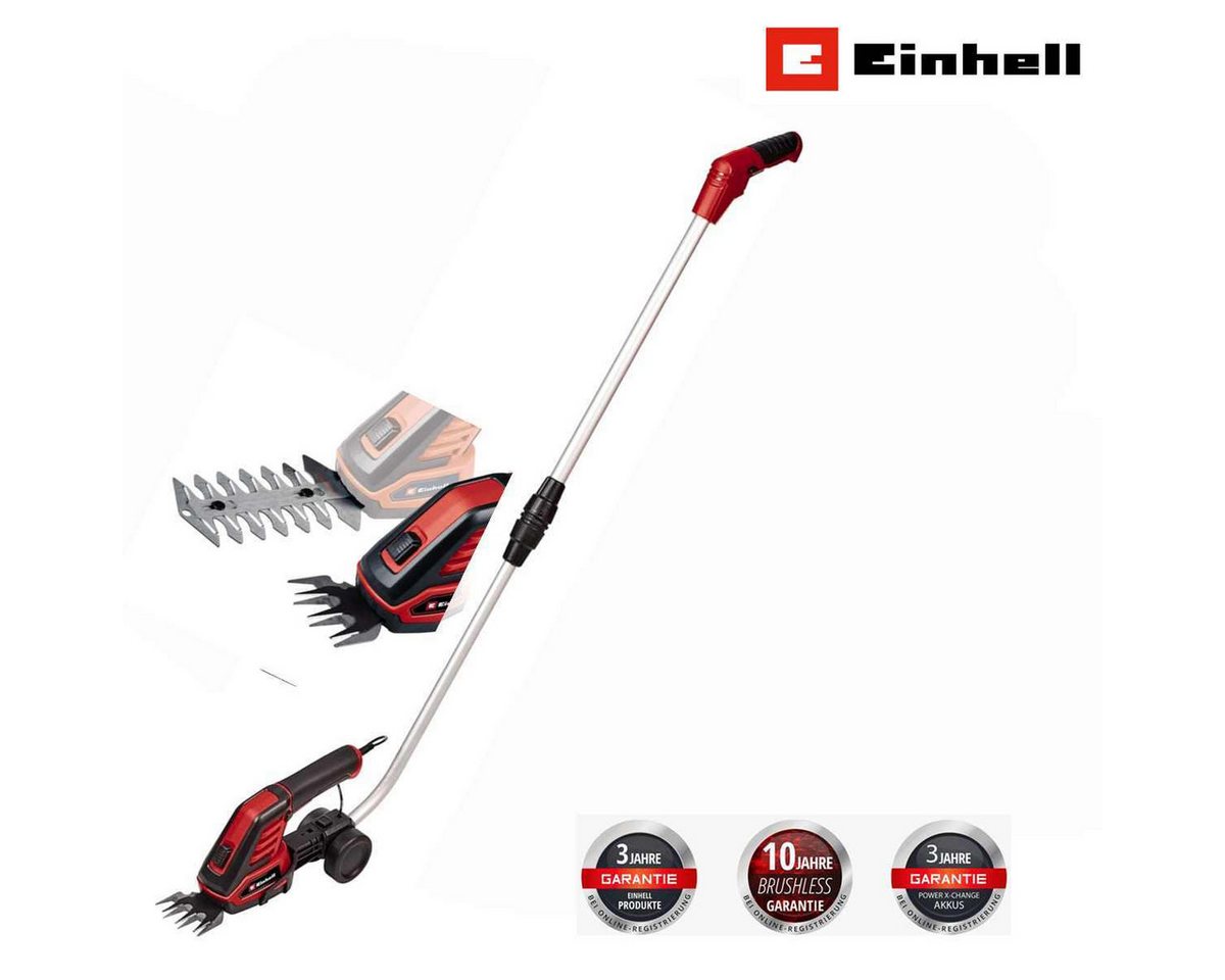 Einhell Akku-Gras- und Strauchscherenset Strauchschere GC-CG 3,6/70 Li 3,6 V, 2,0 AhTelestkopstiel von Einhell