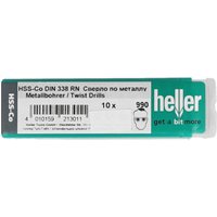 Heller HSS-Co Cobalt-Edelstahlbohrer DIN 338 RN, CYL, Durchmesser 1,8 x 22/46 mm von Heller