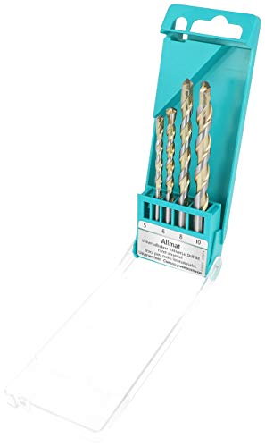 Heller Tools 3740 Allmat Universalbohrer, Set 4-teilig Ø 5/6/8/10 mm, universalbohrer set von heller