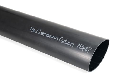 Hellermann Isolierung – Schrumpfschlauch 1 M Streifen MA47 63/19 bk-1mt von HellermannTyton