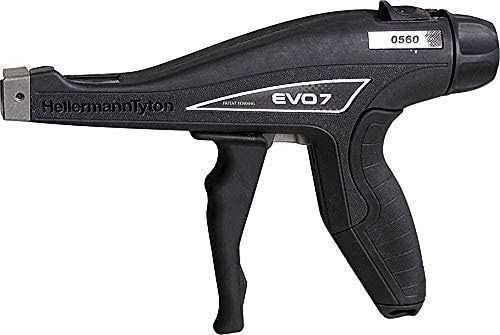 Hellermann Kabelbinderzange EVO7 (Zugkraft 20 N – 165 N, Kabelbinderpistole Arbeitsbereich 1,5 – 4,8 mm, max. Breite des Kabelbinders 4,8 mm) 486036 von HellermannTyton
