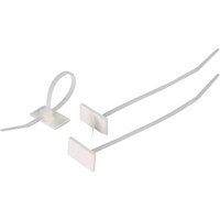 Hellermanntyton - 148-00001 T18RSA-PA66-NA-C1 Kabelbinder 100 mm 2.50 mm Natur mit Klebesockel 1 St. von HellermannTyton