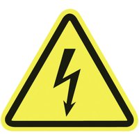 Hellermanntyton - Warnschild Warnung vor elektrischer Spannung Kunststoff 100 St. von HellermannTyton