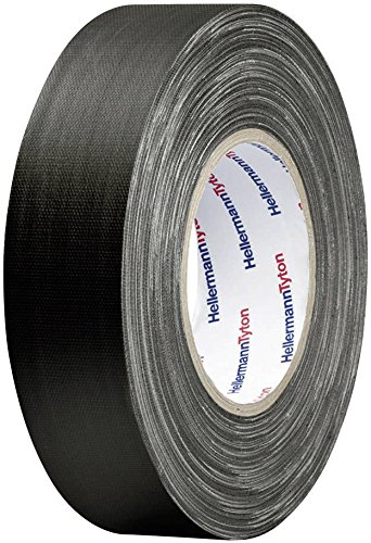 Hellermann Tyton HTAPE-TEX-50 x 50 Innen und Außen 50 m Baumwolle, Polyethylen schwarz Klebeband von HellermannTyton