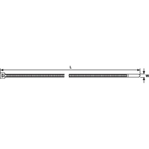 HellermannTyton 111-02360 T18I-W-BK-C1 Kabelbinder 140mm 2.50mm Schwarz Witterungsstabil 100St. von HellermannTyton