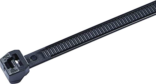 HELLERMANNTYTON Hellermann Tyton 118 – 04700 Polyamid Schwarz 100pièce (S) Kabelbinder – Satellitenempfängers (10 cm, 2,5 mm, 1 mm, 100 Stück (S)) von HELLERMANNTYTON