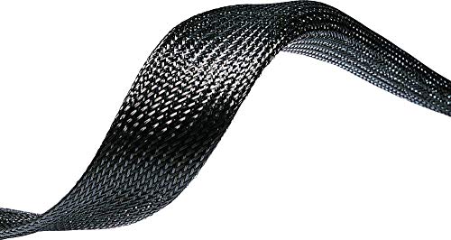 HellermannTyton 170-80531 55 mm 50 Meter Geflechtschlauch Polyester Schwarz HEGPL30-PET-BK von HellermannTyton