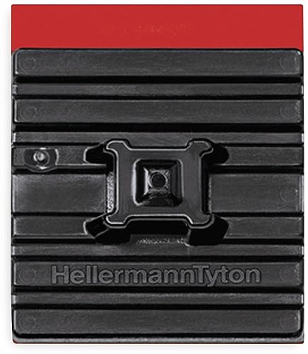 HellermannTyton FMB4APT-I-PA66HS-BK Befestigungssockel selbstklebend 151-02659 flexibler Sockel, 4fa von HellermannTyton