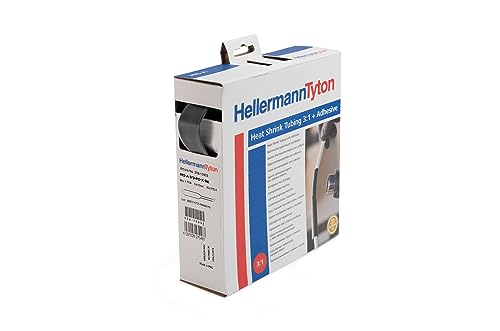 HellermannTyton 300-30320 Schrumpfschlauch ohne Kleber Schwarz 3.20mm Schrumpfrate:2:1 10m von HellermannTyton