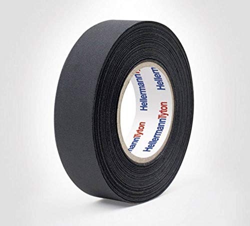 HellermannTyton HTAPE-PROTECT180-PET-BK 712-10002 Gewebeband, 25 m x 19 mm, 1 Stück von HellermannTyton