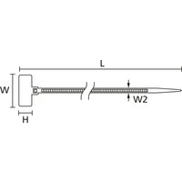 HellermannTyton Kennzeichnungsbinder natur IT18FL-N66-NA von HellermannTyton