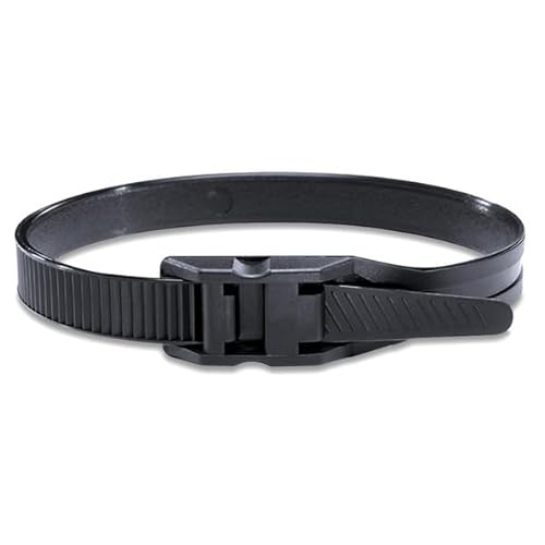 HellermannTyton - Set von 100 schwarzen Installationskabelbindern PA66 350X9mm ROBUSTO LPH350 von HellermannTyton