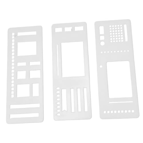 Hellery 3Pcs Planer Schablonen Handgefertigte Linien Lesezeichen Planung 13,8x5,1 cm Malerei Handwerk Multifunktionale, Style C von Hellery