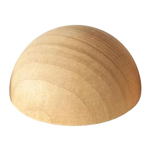 Hellery Holzhalbkugel zum Basteln, Schnitzholz Lindenblöcke ohne Loch, große Holzhalbkugel aus Buche zum Basteln und Dekorieren, Holzbauklötze zum Modellieren, Töpfern, für DIY-Projekte, 15 cm von Hellery