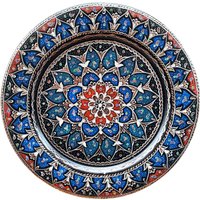 Floral Gravierte Wandplatte, Kupfer Wand Kunst Dekor, Ausgefallene Tischdekoration, Geschenk Für Sie, Willkommen Schreibtischplatte, Boho Tablett von HellesAntiques