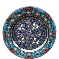 Gravierte Nelke Design Wandplatte, Geätztes Kupfer Wanddekor, Handgemachte Wandkunst, Handbemalte Dekoration, Schlafzimmer Wanddekoration von HellesAntiques
