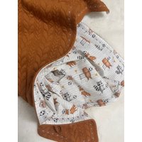 Babydecke Cognac/Fußballfreunde Ca. 70x90cm, Auf Wunsch Mit Namen von HelliMaus