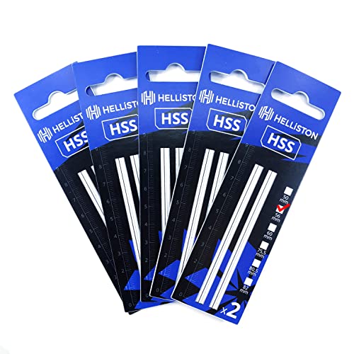 HSS Hobelmesser für Parkside PHA 12 B2, 56x5,5x1,1mm (5 Satz = 10 Wendemesser) von Helliston