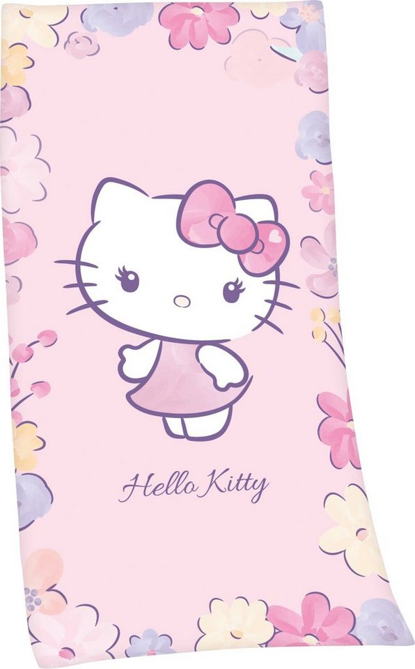 Hello Kitty Badetuch Hello Kitty, Velours (1-St), hochfarbig bedruckt von Hello Kitty