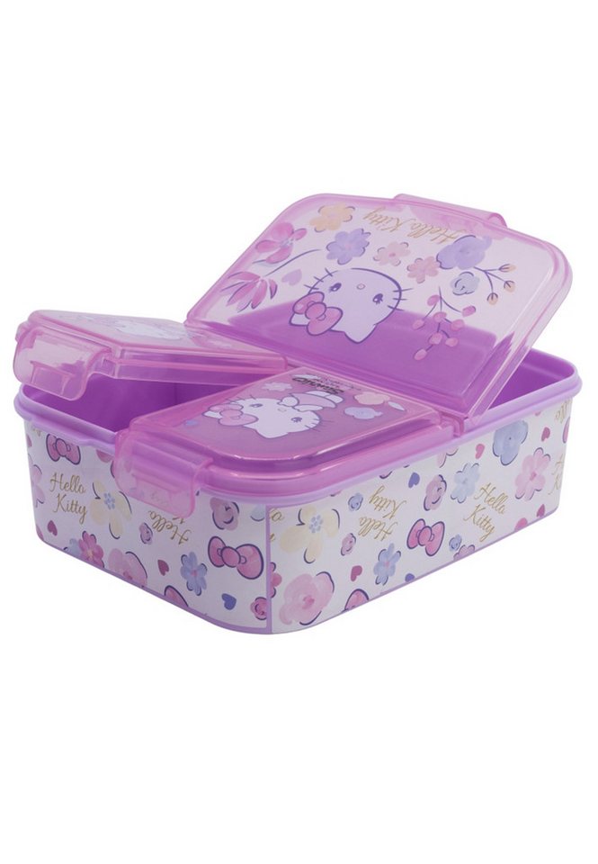 Hello Kitty Lunchbox Brotdose, Vesperdose mit 3 Fächern von Hello Kitty