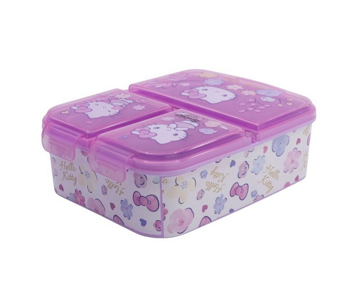 Hello Kitty Lunchbox Hello Kitty Kinder Brotdose Lunchbox mit 3 Fächern & tollem Design, (1-tlg) von Hello Kitty