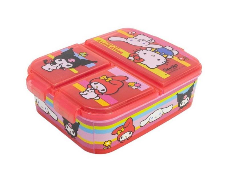 Hello Kitty Lunchbox Hello Kitty Kinder Brotdose Lunchbox mit 3 Fächern & tollem Design, (1-tlg) von Hello Kitty