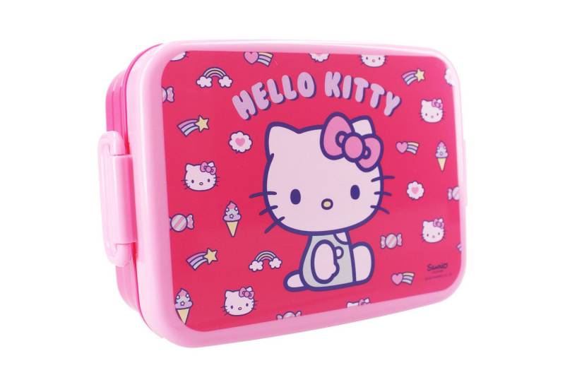 Hello Kitty Lunchbox – Kinder Essensbox mit Deckel und Schnappverschlüssen von Hello Kitty