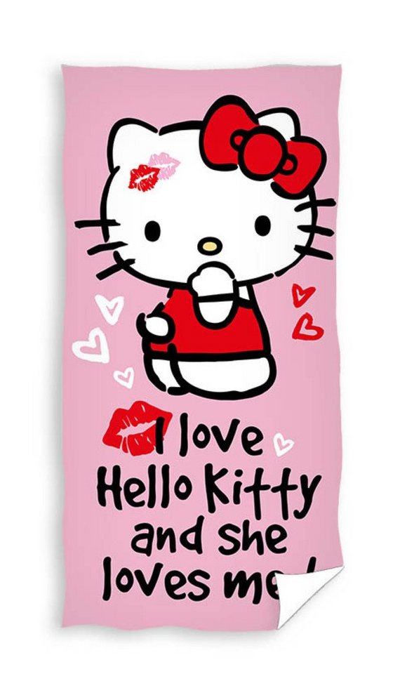 Hello Kitty Strandtuch Hello Kitty Badetuch Handtuch Strandtuch 76 x 152 cm von Hello Kitty