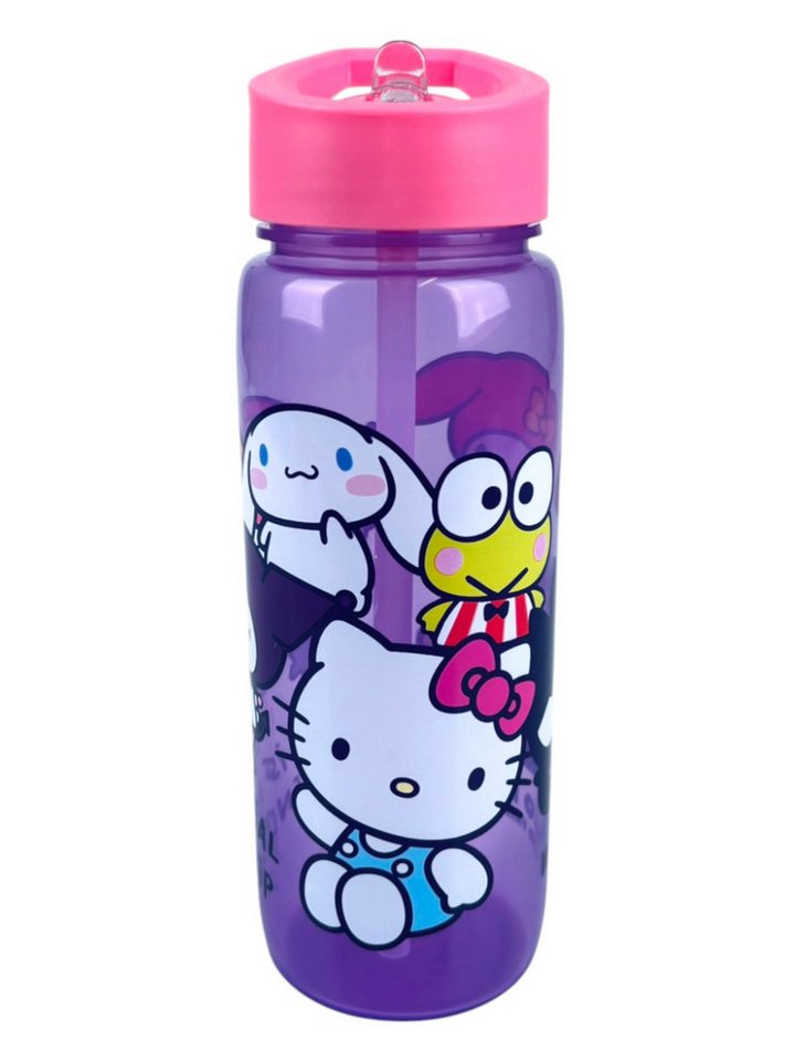 Hello Kitty Trinkflasche Hello Kitty & Friends, Kinderflasche mit Griff & Trinkkappe 600 ml von Hello Kitty