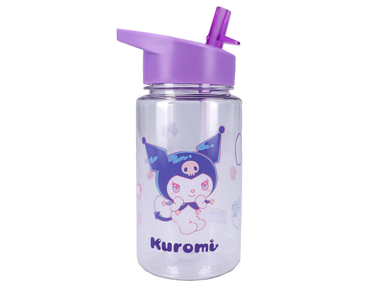 Hello Kitty Trinkflasche Kuromi 450 ml transparent mit Klappdeckel und Strohhalm Hello Kitty Trinkflasche Kuromi 450 ml transparent mit Klappdeckel und Strohhalm von Hello Kitty