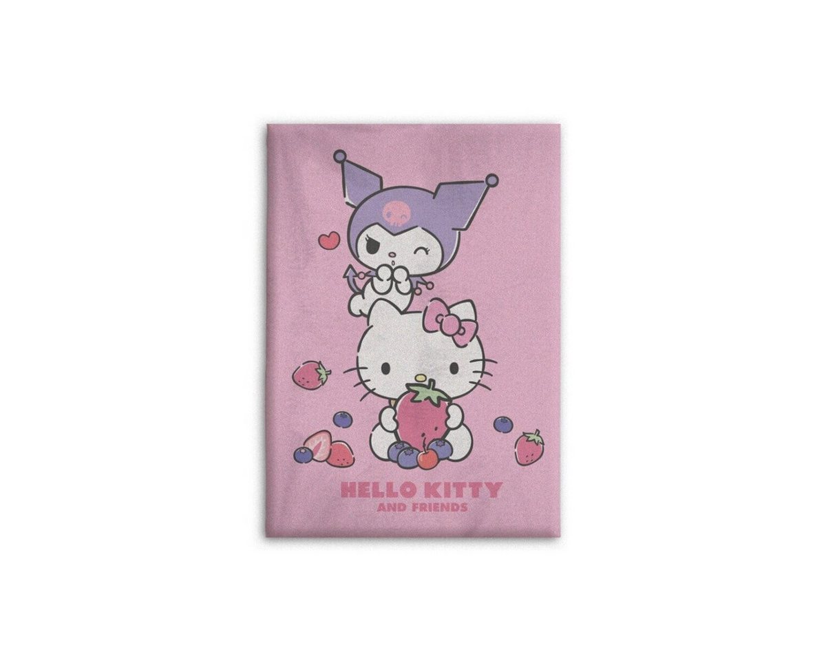 Wohndecke Hello Kitty Fruits Fleecedecke 100x140cm Kuscheldecke, Hello Kitty, Geschenkidee für Mädchen und Jungen von Hello Kitty