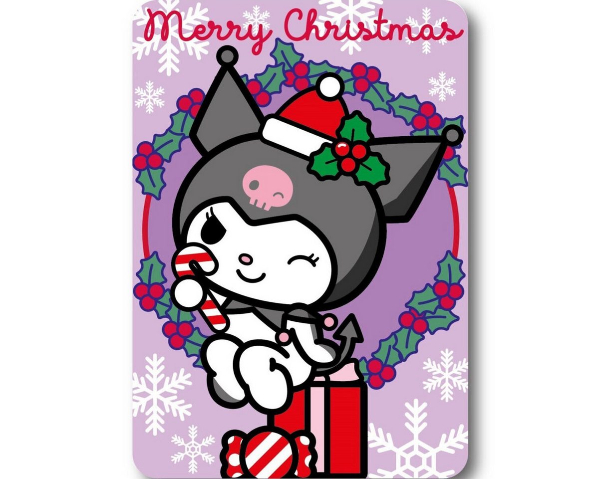 Wohndecke Hello Kitty Kuromi Weihnachts-Fleecedecke 100x140cm, Hello Kitty, Geschenkidee für Mädchen und Jungen von Hello Kitty