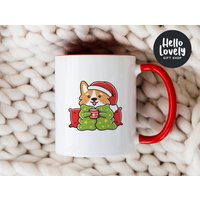 Corgis Geschenk, Becher, Liebhaber Weihnachten Hundetasse, Süße Weihnachtstasse, Mama, Urlaub Geschenkideen von HelloLovelyGiftShop
