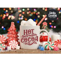 Heiße Schokoladen-Tasse, Heiße Kakao-Tasse, Schokoladen-Tasse Für Kinder, Frohe Weihnachten-Becher, Weihnachtsgeschenk, Heiligabend-Becher von HelloLovelyGiftShop