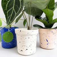 Große Splatter Keramik Blumentöpfe - Wählen Sie Ihre Farben von HelloMariluStudio