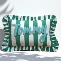 Personalisiertes Rüschen Kissen Handgefertigte Punch Needle Boho Deko von HelloMelloStore